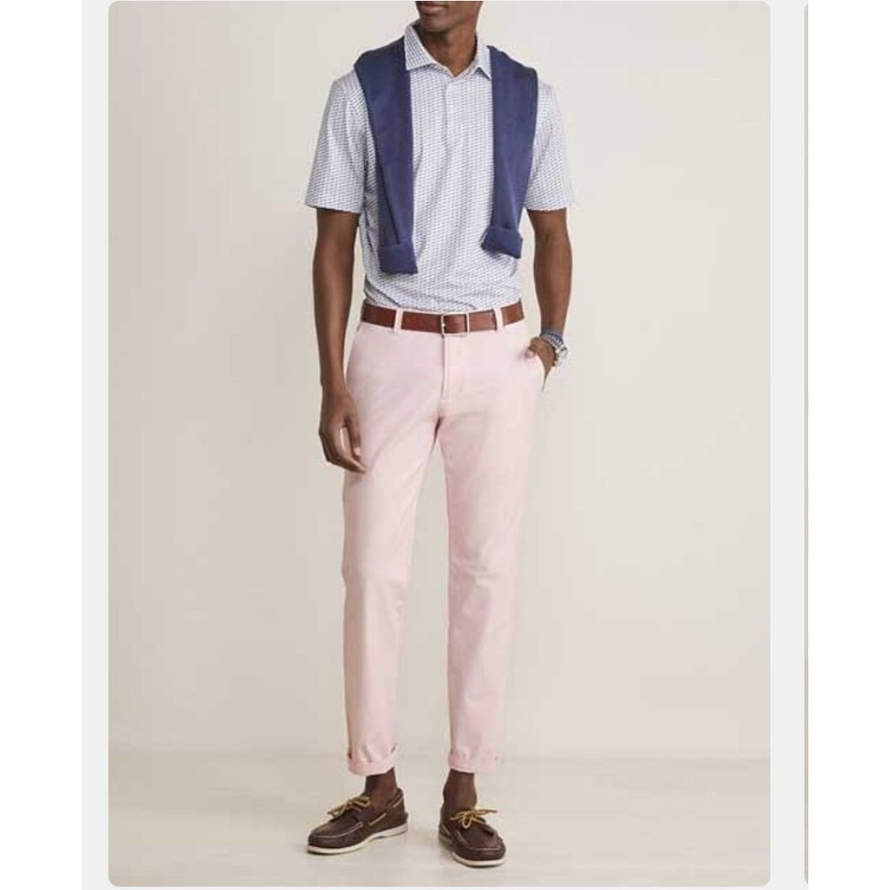 Vineyard Vines Breaker Pant Slim Fit Chino 32x32 Pink Mens